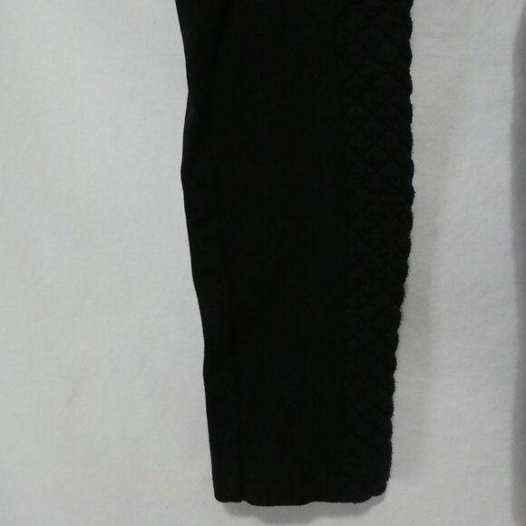 THYME | small | Black Maternity Leggings With Quilted Leg Bottoms - Picture 8 of 16